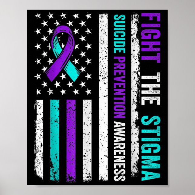 Suicide Prevention Suprt Fight Stigma Suicide Awar Poster (Framsidan)