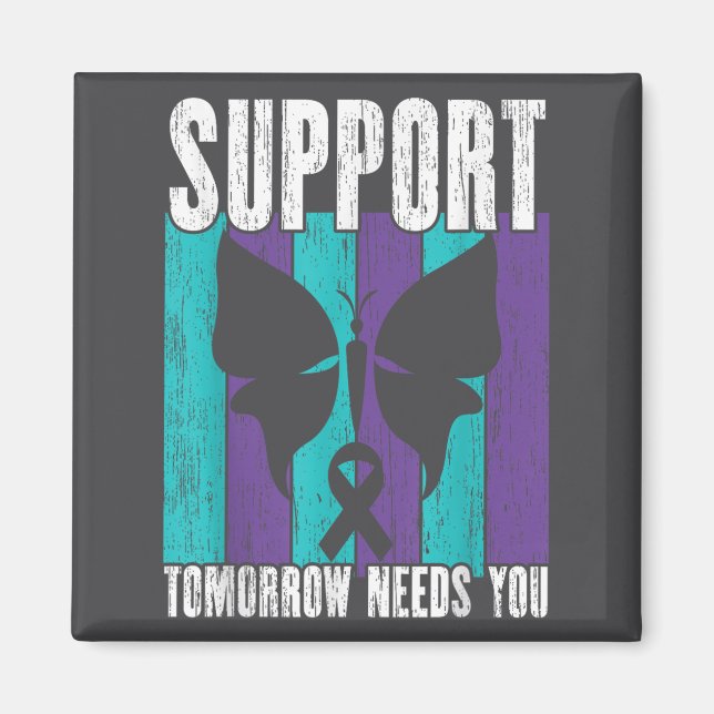 Suicide Prevention Suprt Tomorrow _ I For Suprters Magnet (Framsidan)