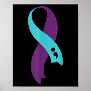 Suicide Prevention Survivor Ribbon Pro Life T Shir Poster