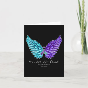 Suicide Prevention Vingar och Ribbon Suicide Medve Kort