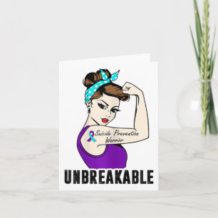 Suicide Prevention Warrior Obrytable Perfekt Str Kort
