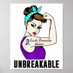 Suicide Prevention Warrior Obrytable Perfekt Str Poster