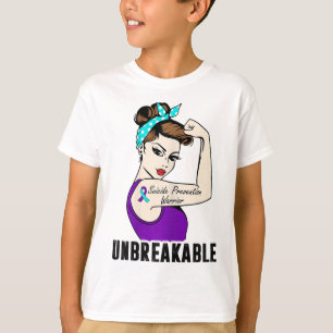 Suicide Prevention Warrior Obrytable Perfekt Str T Shirt