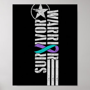 Suicide Prevention Warrior Survivor - Militär Sty Poster