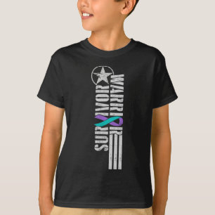 Suicide Prevention Warrior Survivor - Militär-sty T Shirt