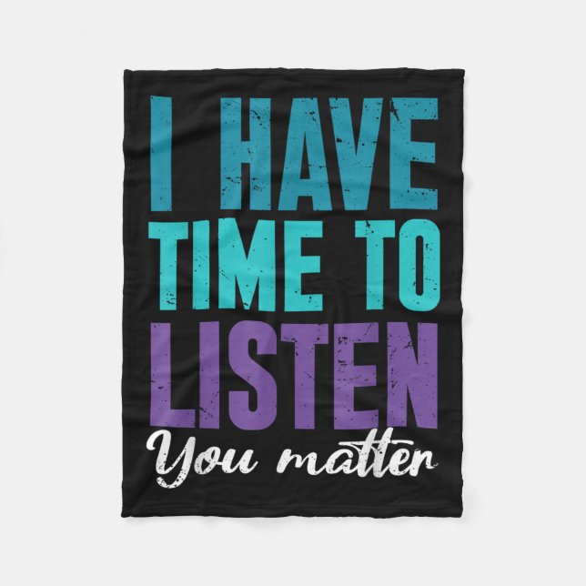 Suicide Prevention You _ I For Suprters  Fleecefilt (Framsidan)