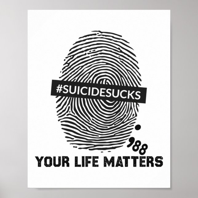 Suicide Prevention Your life Problemes Suicide Suc Poster (Framsidan)