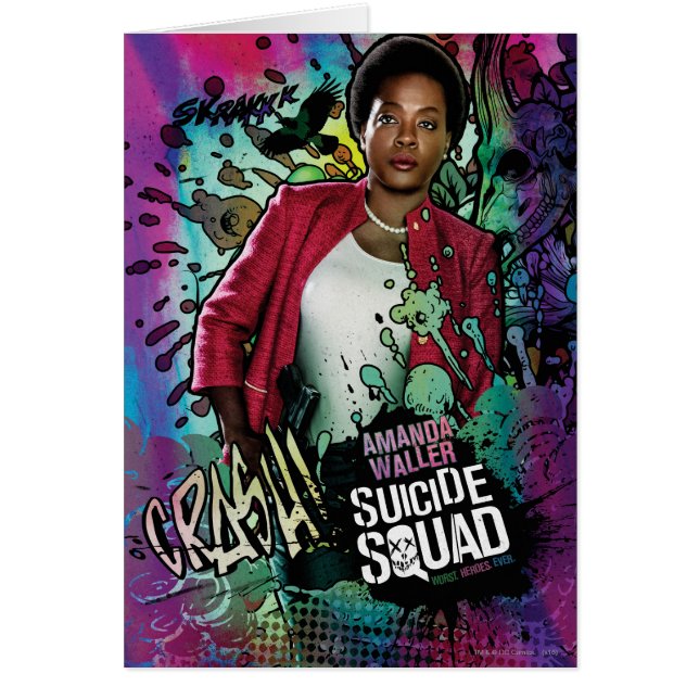Suicide Squad | Amanda Waller Character Graffiti Hälsningskort (Framsidan)