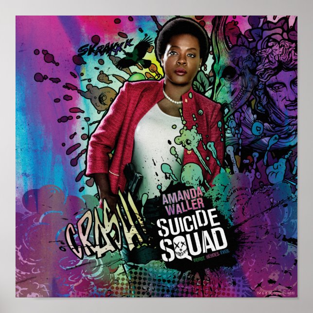 Suicide Squad | Amanda Waller Character Graffiti Poster (Framsidan)