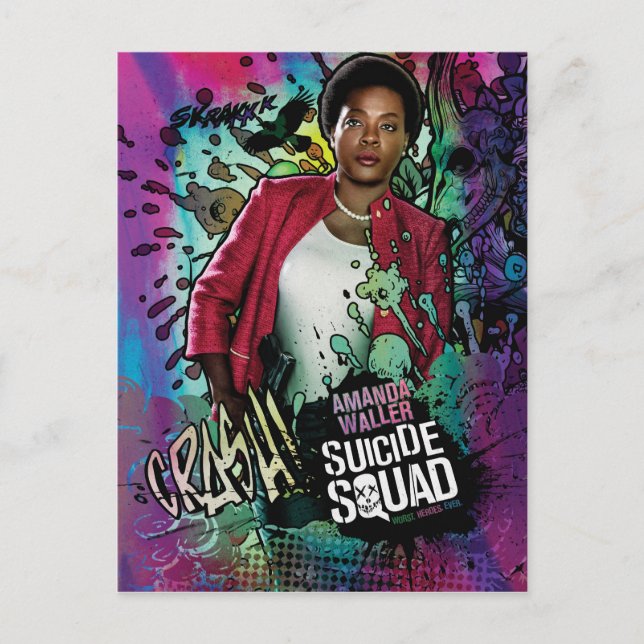 Suicide Squad | Amanda Waller Character Graffiti Vykort (Framsida)