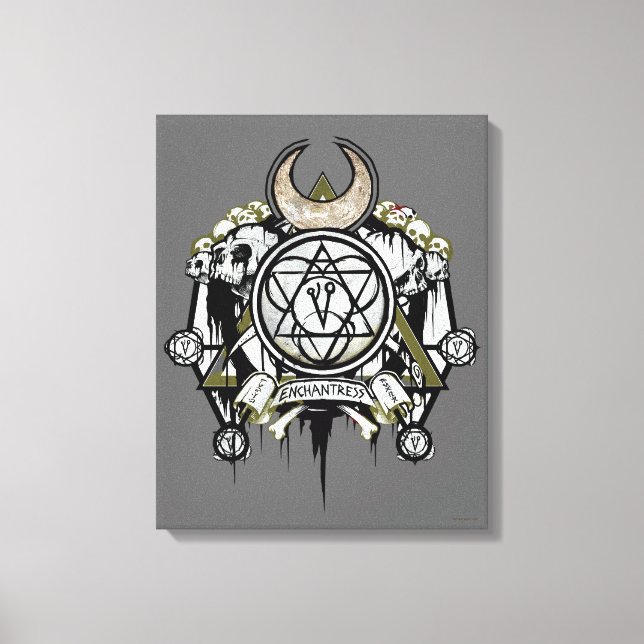 Suicide Squad | Anchantress Symbols Tattoo Art Canvastryck (Framsida)