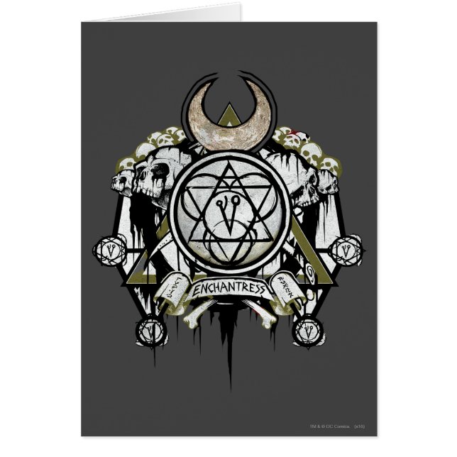 Suicide Squad | Anchantress Symbols Tattoo Art Hälsningskort (Framsidan)