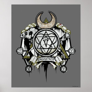 Suicide Squad   Anchantress Symbols Tattoo Art Poster