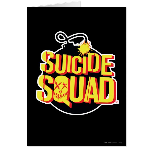 Suicide Squad | Bombernas Logotyp Hälsningskort (Framsidan)