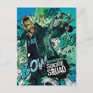 Suicide Squad Boomerang Character Graffiti Vykort