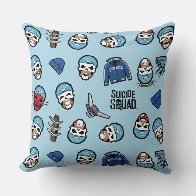 Suicide Squad | Boomerang Emoji Mönster Kudde (Framsida)