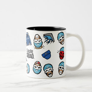Suicide Squad Boomerang Emoji Mönster Två-Tonad Mugg