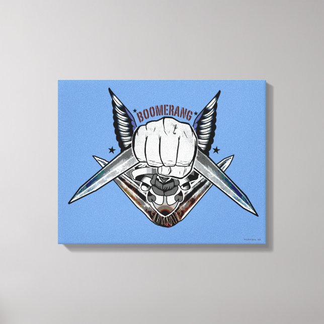 Suicide Squad | Boomerang Fist Tattoo Art Canvastryck (Framsida)