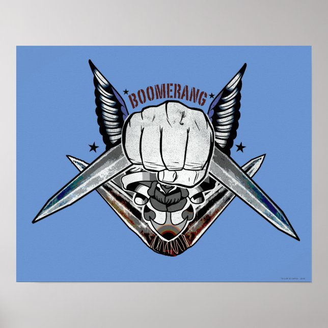 Suicide Squad | Boomerang Fist Tattoo Art Poster (Framsidan)