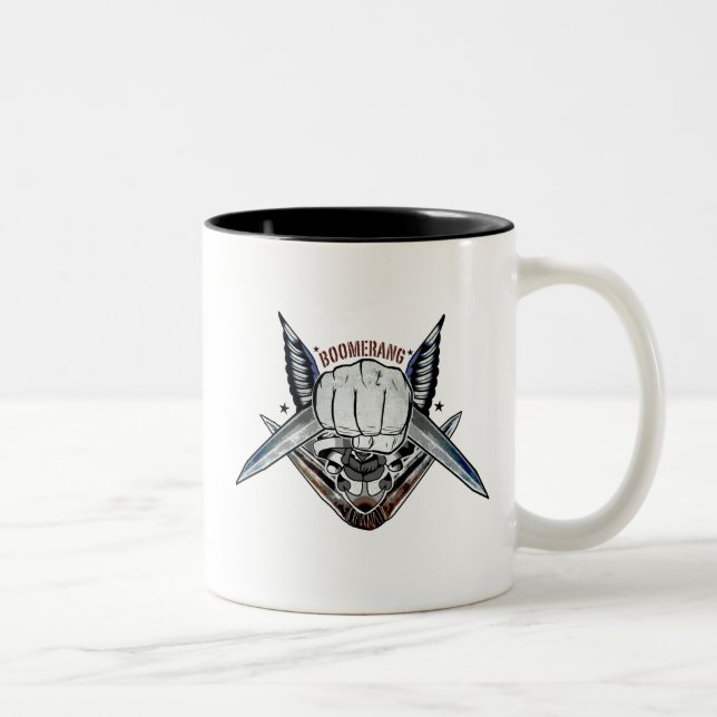 Suicide Squad | Boomerang Fist Tattoo Art Två-Tonad Mugg (Höger)