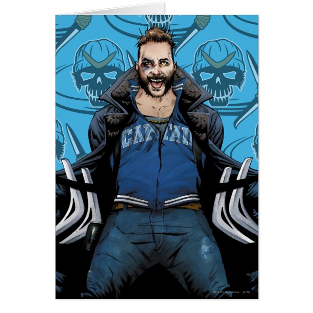 Suicide Squad | Boomerang Tecknad Bok Art Hälsningskort (Framsidan)