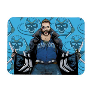 Suicide Squad Boomerang Tecknad Bok Art Magnet