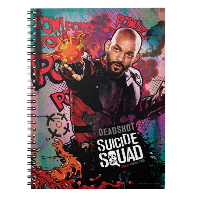 Suicide Squad | Deadshot Character Graffiti Anteckningsbok Med Spiral (Framsidan)