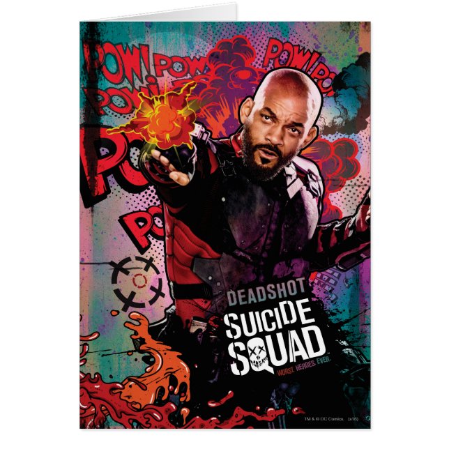 Suicide Squad | Deadshot Character Graffiti Hälsningskort (Framsidan)