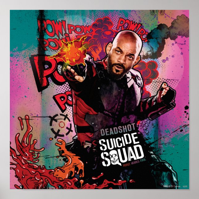 Suicide Squad | Deadshot Character Graffiti Poster (Framsidan)