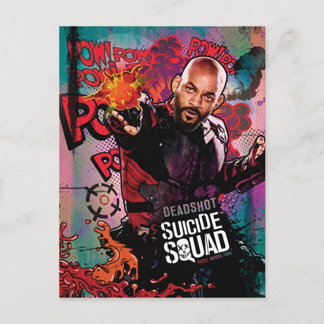 Suicide Squad | Deadshot Character Graffiti Vykort (Framsida)