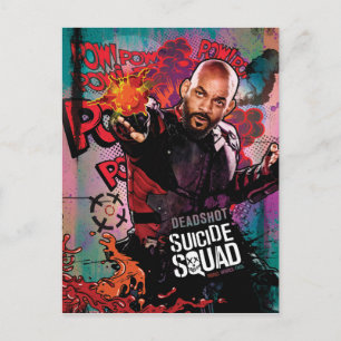 Suicide Squad   Deadshot Character Graffiti Vykort
