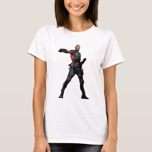 Suicide Squad | Deadshot Tecknad Bok Art Tee Shirt (Framsida)