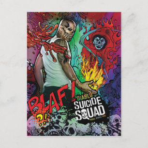 Suicide Squad Diablo Character Graffiti Vykort
