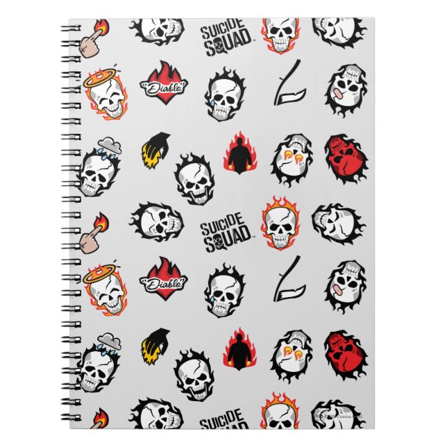 Suicide Squad | Diablo Emoji Mönster Anteckningsbok Med Spiral (Framsidan)