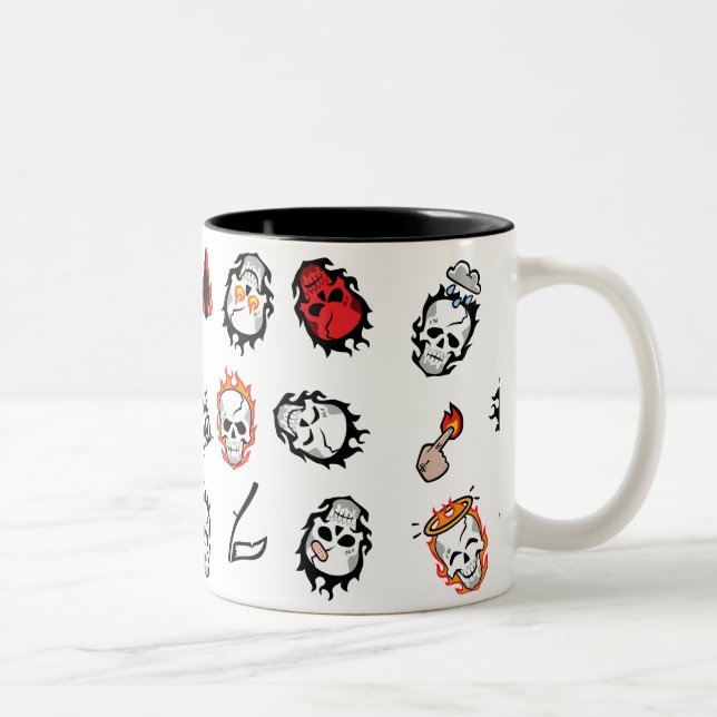 Suicide Squad | Diablo Emoji Mönster Två-Tonad Mugg (Höger)