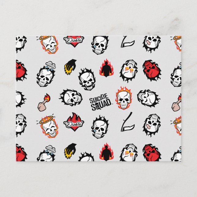 Suicide Squad | Diablo Emoji Mönster Vykort (Framsida)