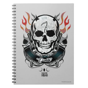 Suicide Squad Diablo Skull & Flames TattoArt Anteckningsbok