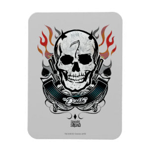 Suicide Squad Diablo Skull & Flames TattoArt Magnet