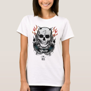 Suicide Squad Diablo Skull & Flames TattoArt Tee
