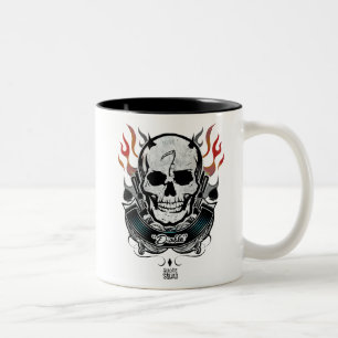 Suicide Squad Diablo Skull & Flames TattoArt Två-Tonad Mugg