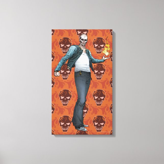 Suicide Squad | El Diablo Tecknad Bok Art Canvastryck (Framsida)