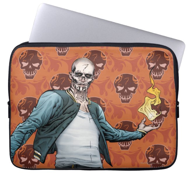 Suicide Squad | El Diablo Tecknad Bok Art Laptop Fodral (Framsidan)