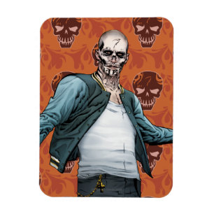 Suicide Squad El Diablo Tecknad Bok Art Magnet