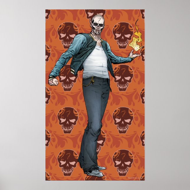 Suicide Squad | El Diablo Tecknad Bok Art Poster (Framsidan)