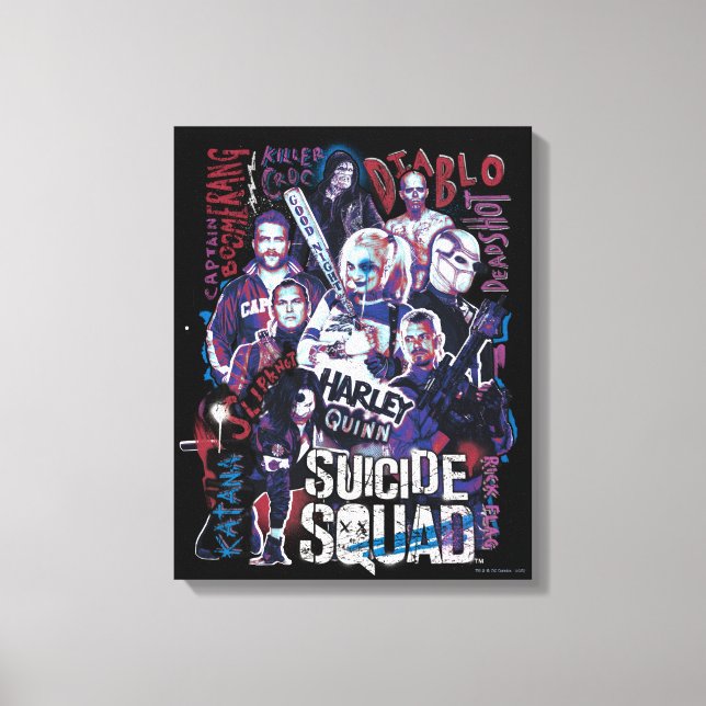 Suicide Squad | Foto för aktivitetsgrupp X-typogra Canvastryck (Framsida)