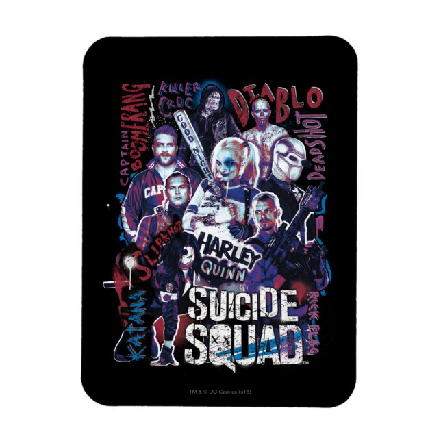 Suicide Squad | Foto för aktivitetsgrupp X-typogra Magnet (Vertikal)