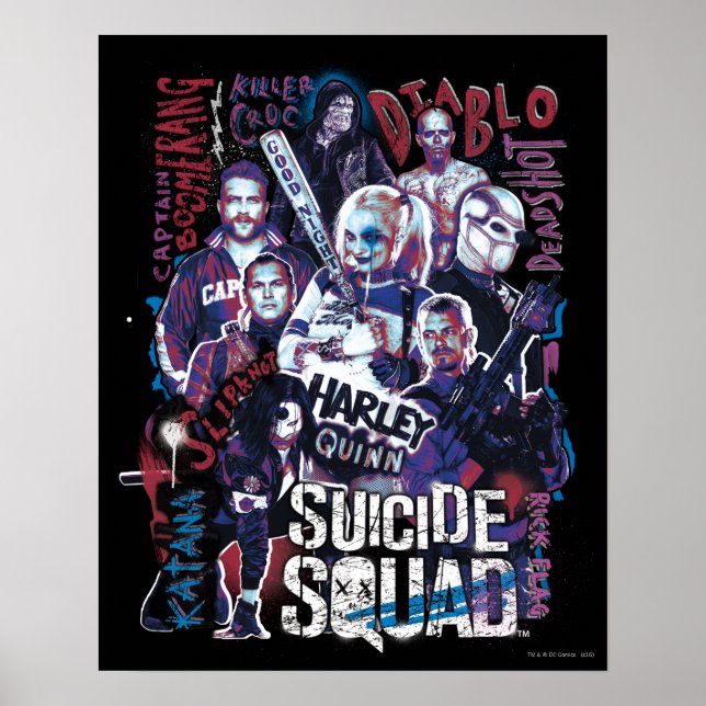 Suicide Squad | Foto för aktivitetsgrupp X-typogra Poster (Framsidan)