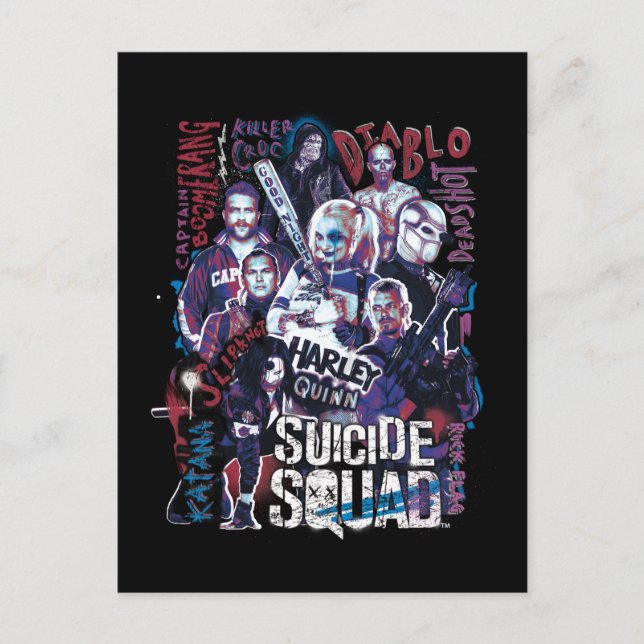 Suicide Squad | Foto för aktivitetsgrupp X-typogra Vykort (Framsida)