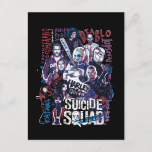 Suicide Squad Foto för aktivitetsgrupp X-typogra Vykort