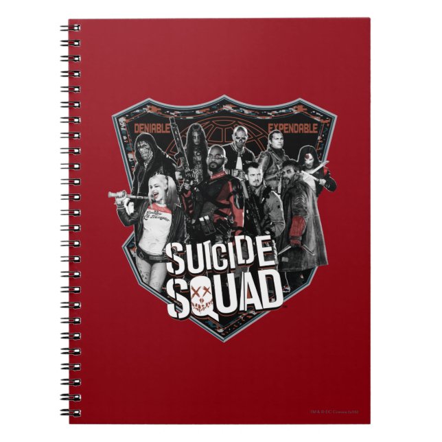 Suicide Squad | Foto för gruppbrickor Anteckningsbok Med Spiral (Framsidan)